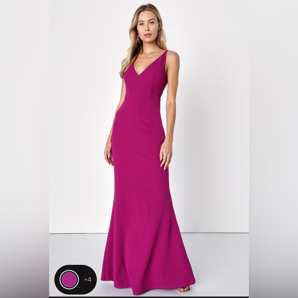 Lulus magenta bridesmaid dress